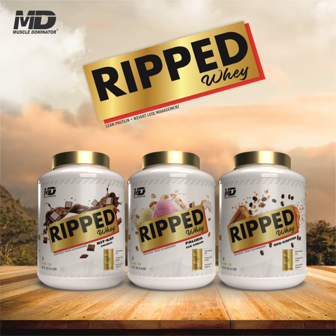 MD Ripped Whey | 28G Protein | 0.5G L-Carnitine, L-Tartrate | 0.25G Garcinia Combogia Extract