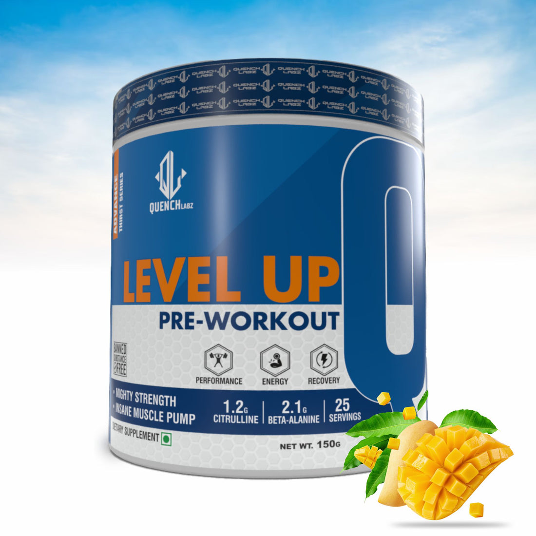 Level up Pre-Workout 150 gm - Quenchlabz