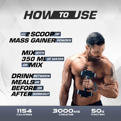 MD Anabolic Mass Gainer | 50g Protein | 3g Creatine | 2g L-Argnine | 1154kcal Energy