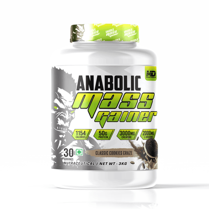 MD Anabolic Mass Gainer | 50g Protein | 3g Creatine | 2g L-Argnine | 1154kcal Energy