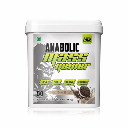 MD Anabolic Mass Gainer | 50g Protein | 3g Creatine | 2g L-Argnine | 1154kcal Energy