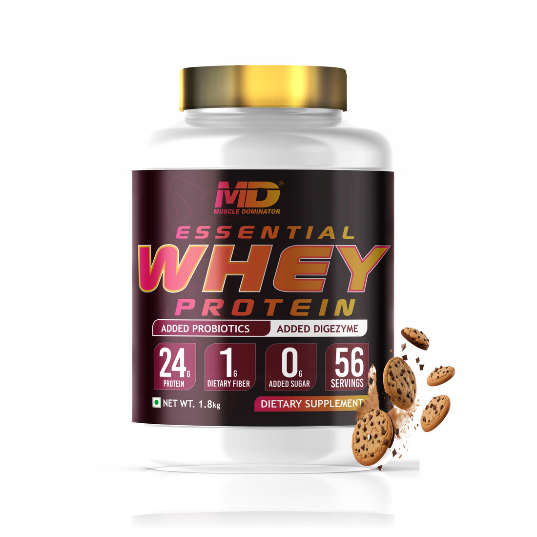 MD Essential Whey Protein | 24G Protein | 1G Dietary fiber