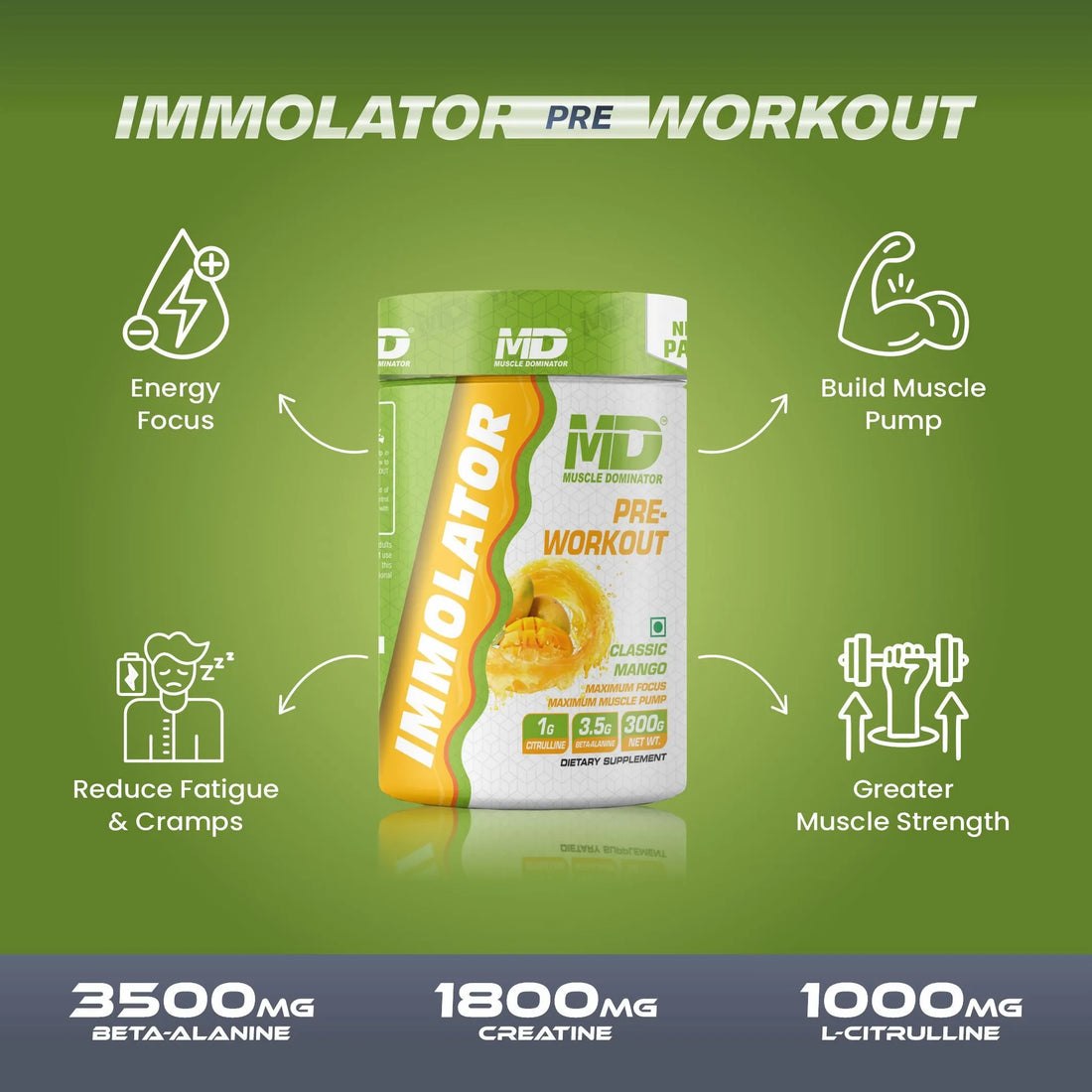 Immolator Pre-Workout With B-Alanine, L-Citrulline