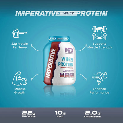 Imperative Whey Protein | 24 G Protein | 10 G EAA | With Shaker