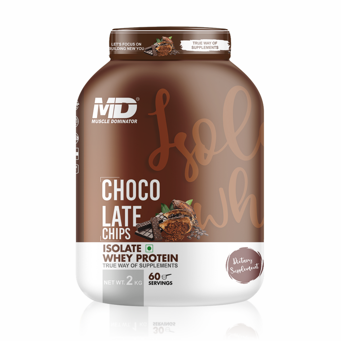 MD Isolate Whey Protein | 28 G Protein | 6 G BCAA + Steel Shaker