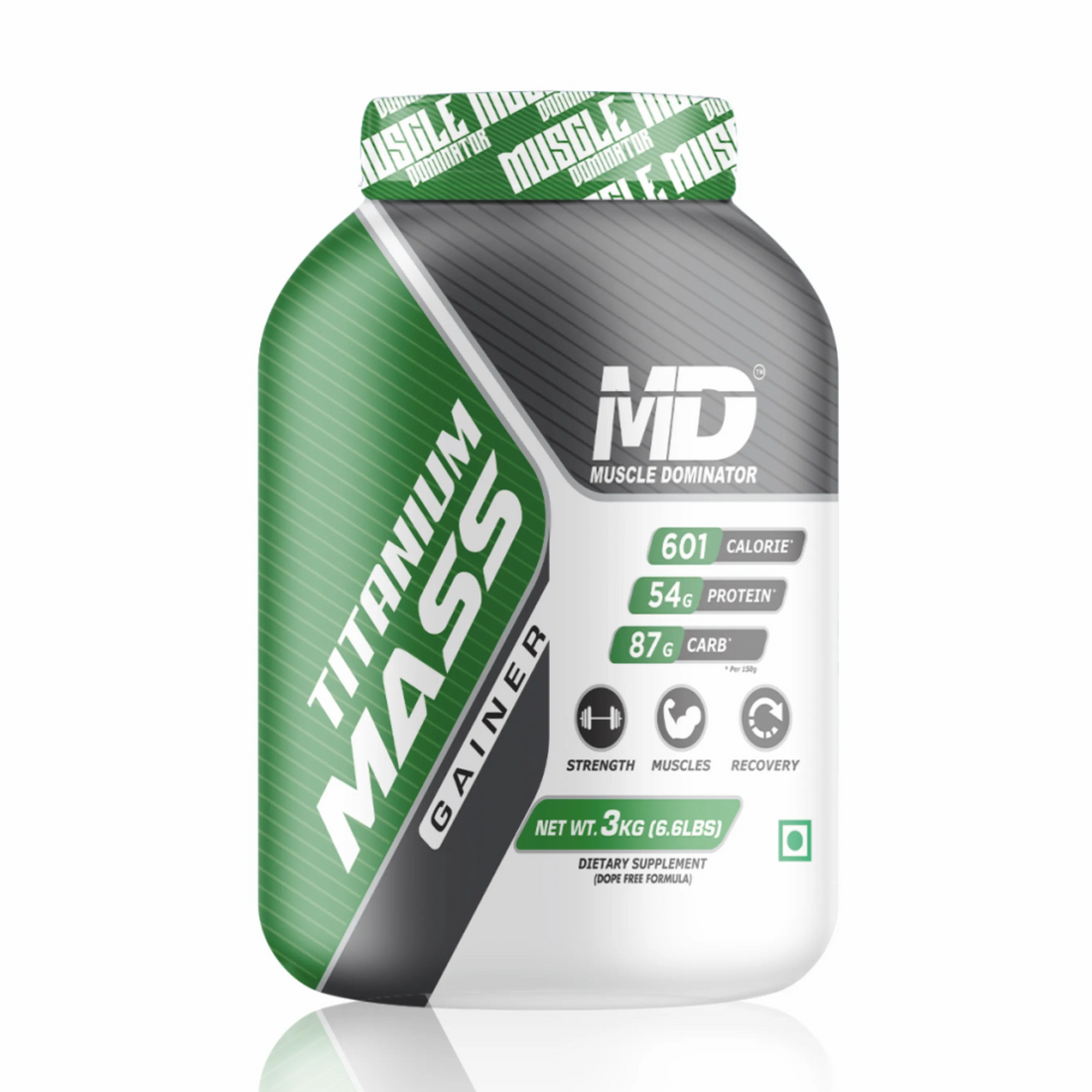 MD Titanium Mass Gainer | 54 G Protein | 87 G Carbs + Shaker