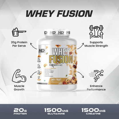 MD Whey Fusion | 20G Protein | 1.5G Glutamine | 1.5G Creatine