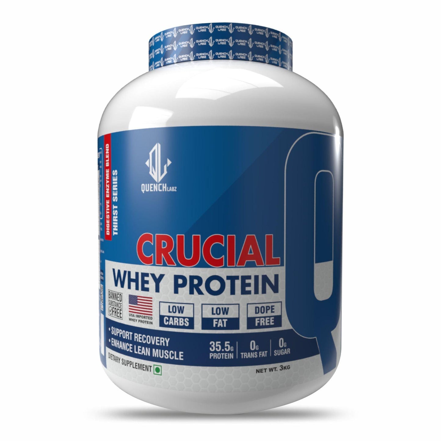 Crucial Whey Protein | Low Carb | 35.5 G Protein - Quenchlabz