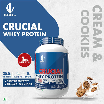 Crucial Whey Protein | Low Carb | 35.5 G Protein - Quenchlabz