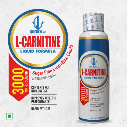 L-Carnitine Liquid | 3000 mg L-Carnitine - Quenchlabz