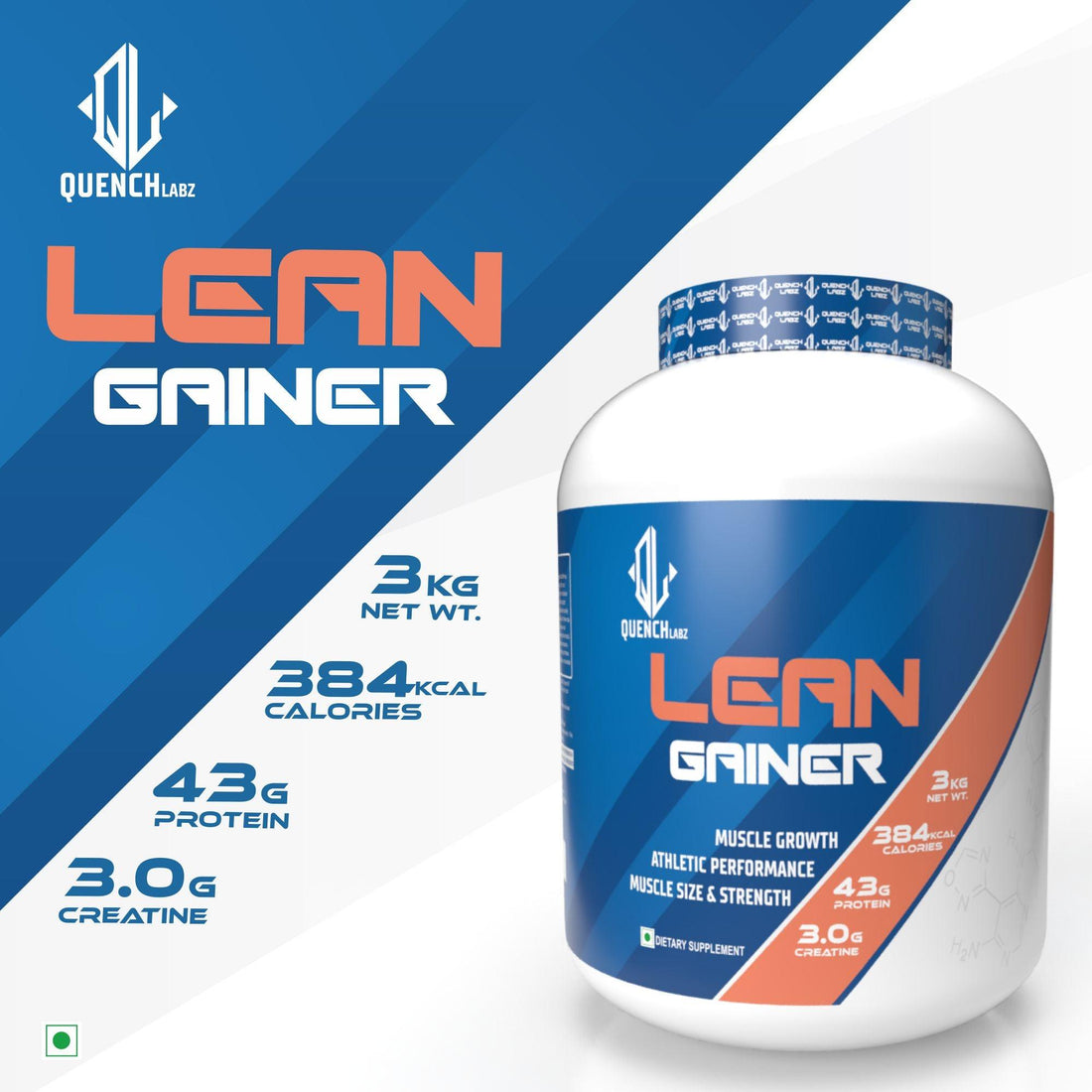 Lean Gainer 3 kg - Quenchlabz