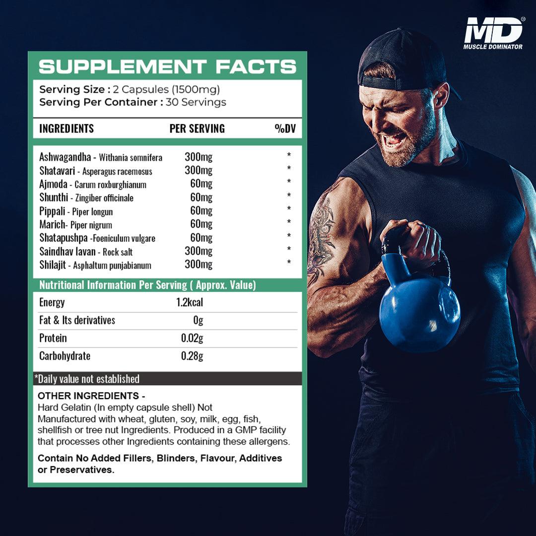 Mass Gain - Muscle Building Formula 1500mg - Quenchlabz