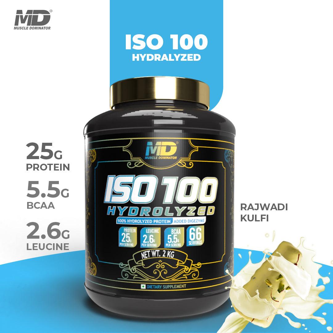 MD ISO100 HYDROLYZED WHEY | 25G Protein | 2.6G Leucine | 5.5G BCAA - Quenchlabz