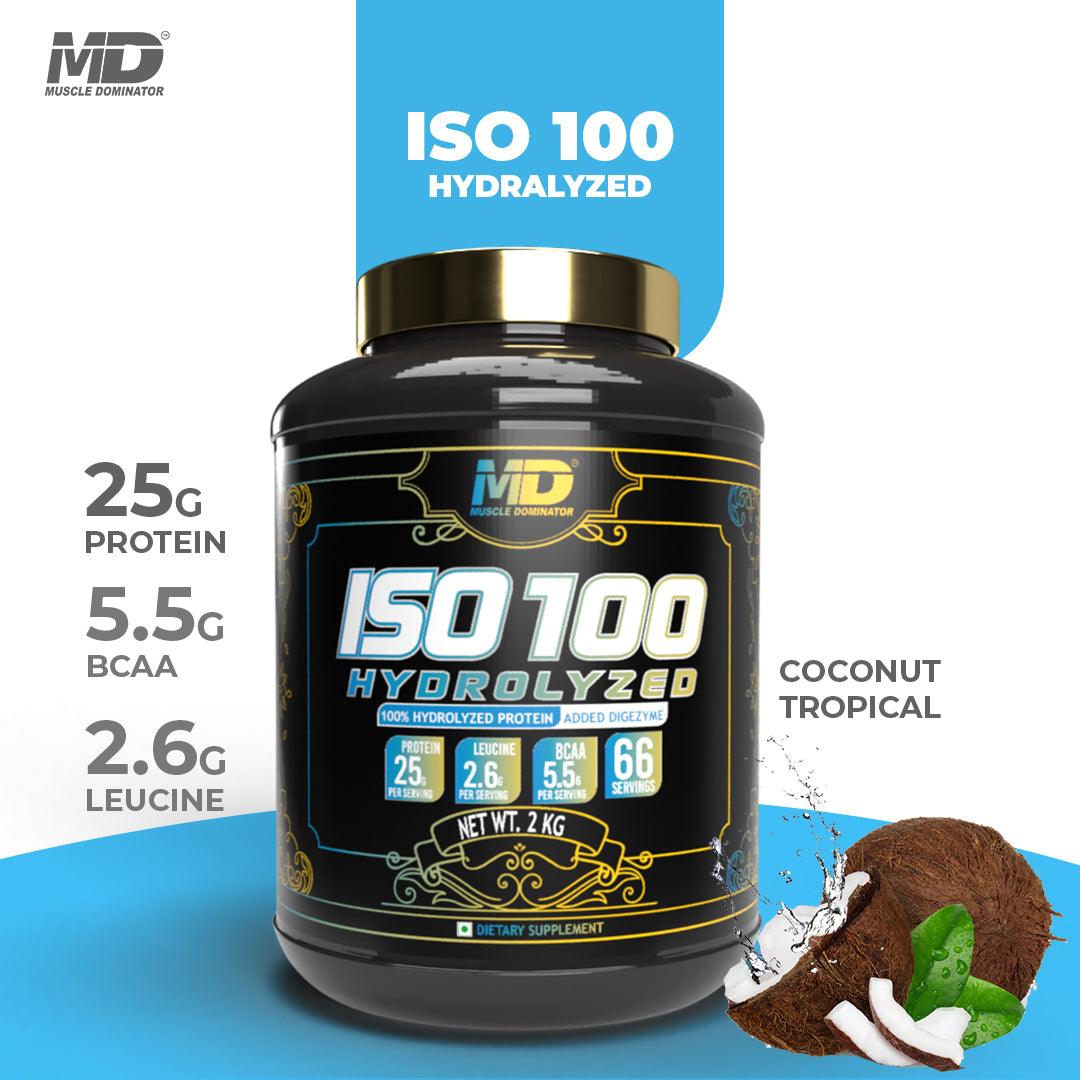 MD ISO100 HYDROLYZED WHEY | 25G Protein | 2.6G Leucine | 5.5G BCAA - Quenchlabz