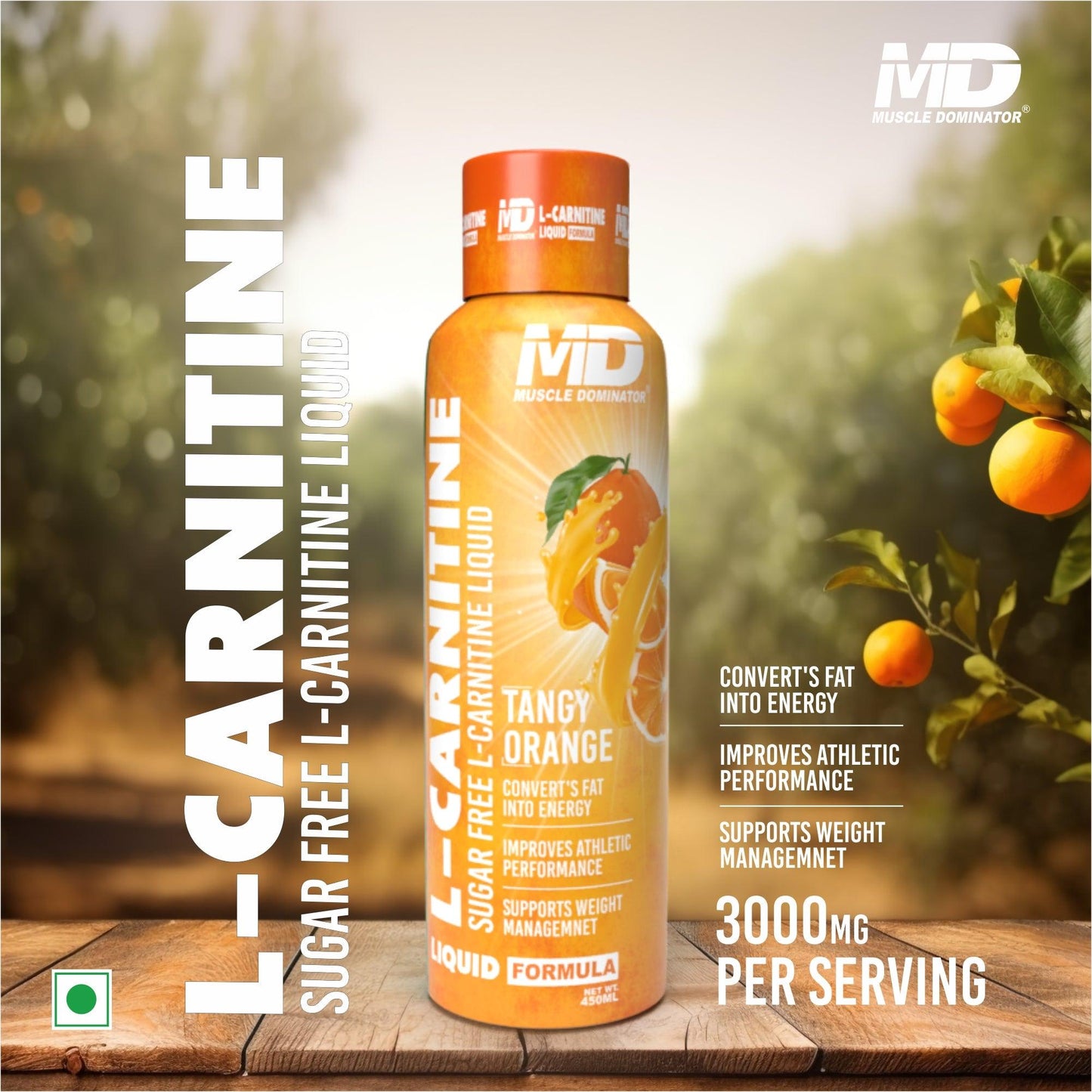 MD L-Carnitine Liquid | 3000 mg L-Carnitine | 500 mg L-Arginine - Quenchlabz