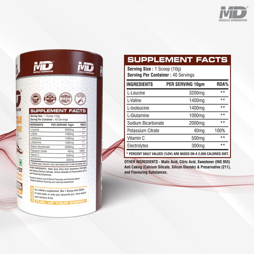 MD Regenerate BCAA + Glutamine 400 Gm - Quenchlabz