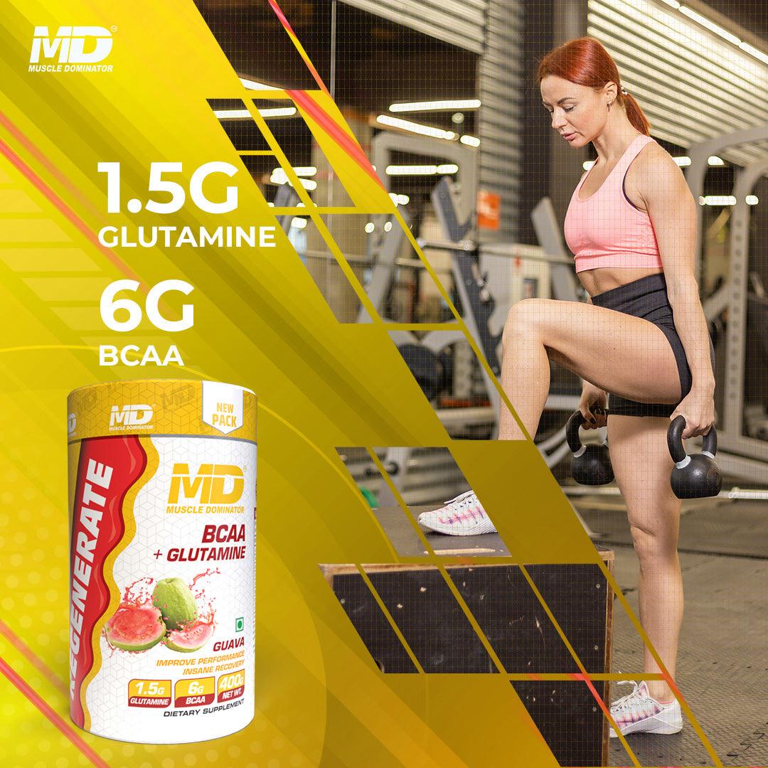 MD Regenerate BCAA + Glutamine 400 Gm - Quenchlabz