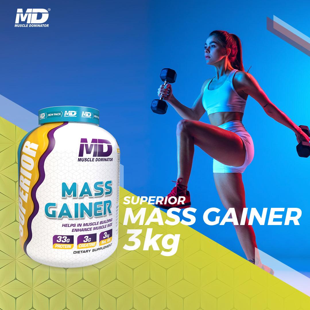 MD Superior Mass Gainer | 33 G Protein | 3 G Creatine - Quenchlabz