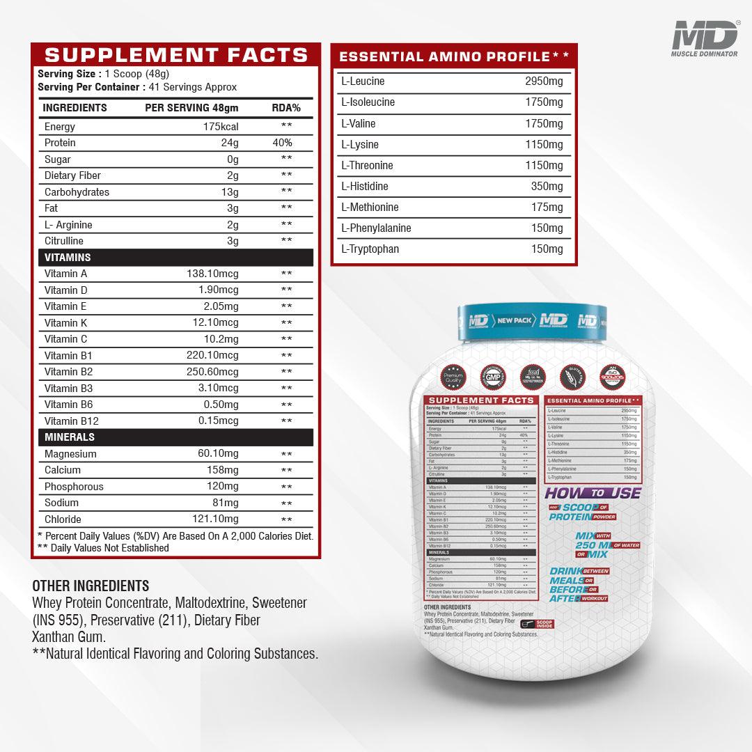 MD Superior Mass Gainer | 33 G Protein | 3 G Creatine - Quenchlabz