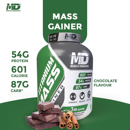 MD Titanium Mass Gainer | 54 G Protein | 87 G Carbs - Quenchlabz