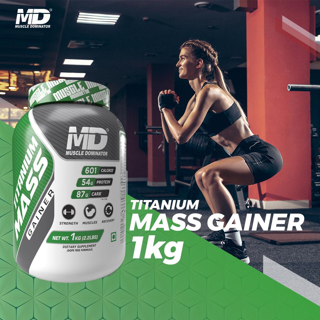 MD Titanium Mass Gainer | 54 G Protein | 87 G Carbs - Quenchlabz