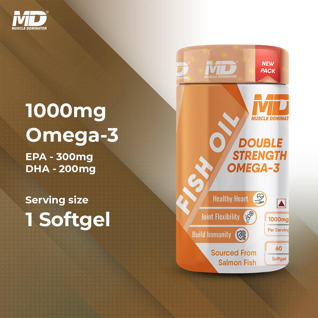 Omega-3 Double Strength 1000mg Fish Oil - Quenchlabz