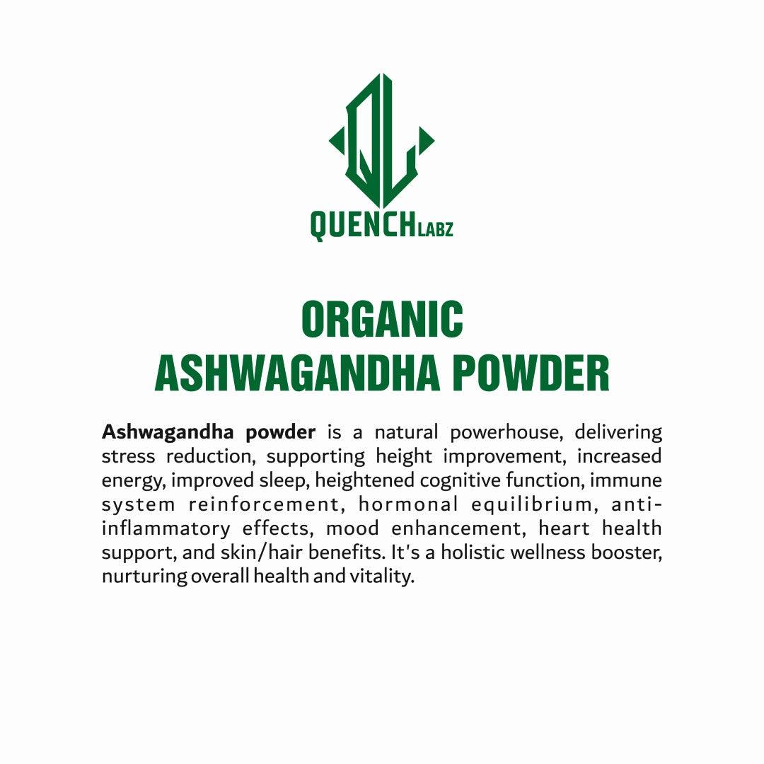 Organic Ashwagandha Powder - Nature's Stress Buster - Quenchlabz