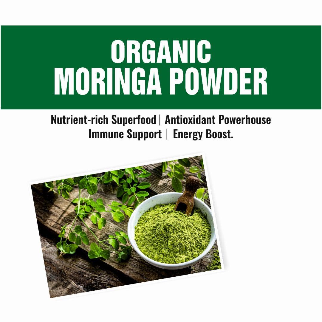 Organic Moringa Powder | Powerhouse of Minerals & Anti Oxidants - Quenchlabz