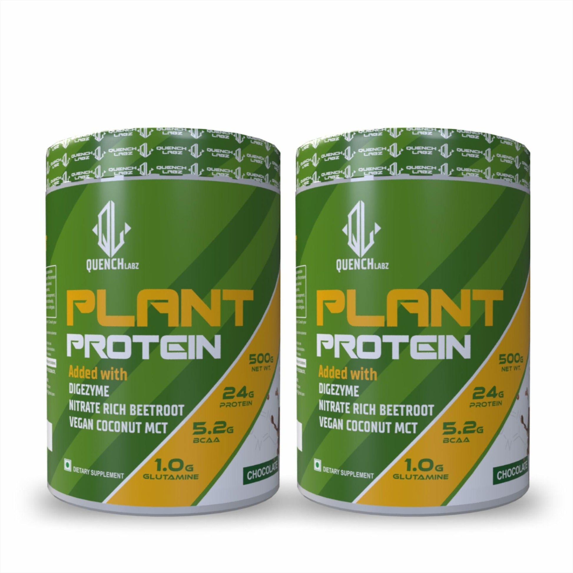 Plant Protein - Premium Quality - Buy 1 Get 1 | 500 Gm Each - Quenchlabz