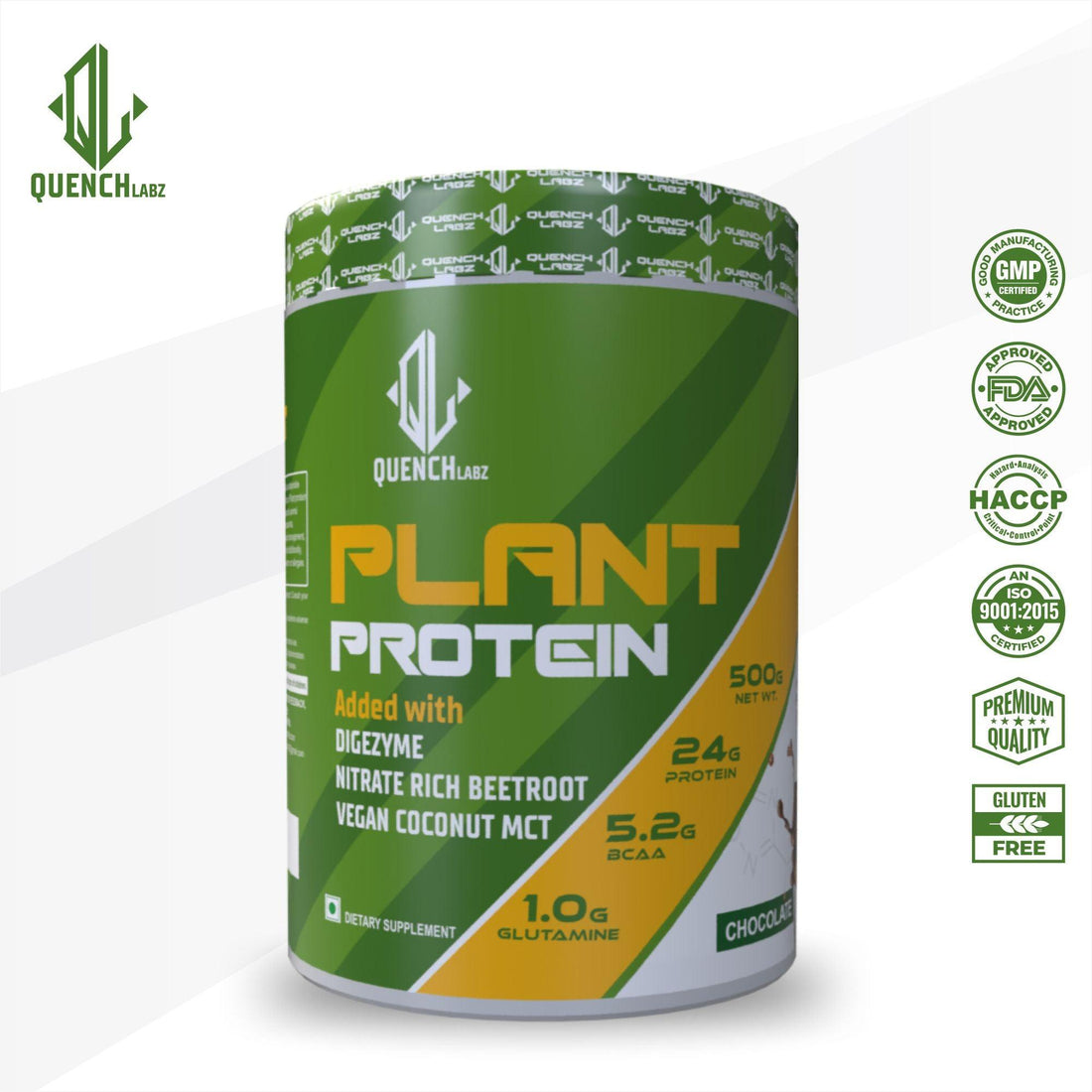 Plant Protein - Premium Quality - Buy 1 Get 1 | 500 Gm Each - Quenchlabz