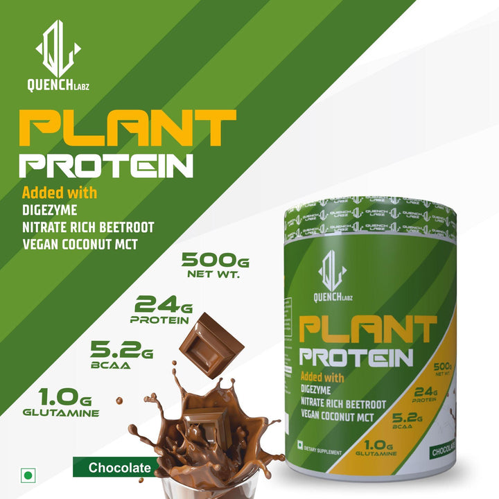 Plant Protein - Premium Quality - Buy 1 Get 1 | 500 Gm Each - Quenchlabz