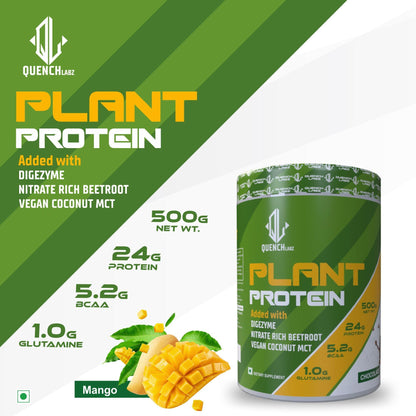 Plant Protein - Premium Quality - Buy 1 Get 1 | 500 Gm Each - Quenchlabz