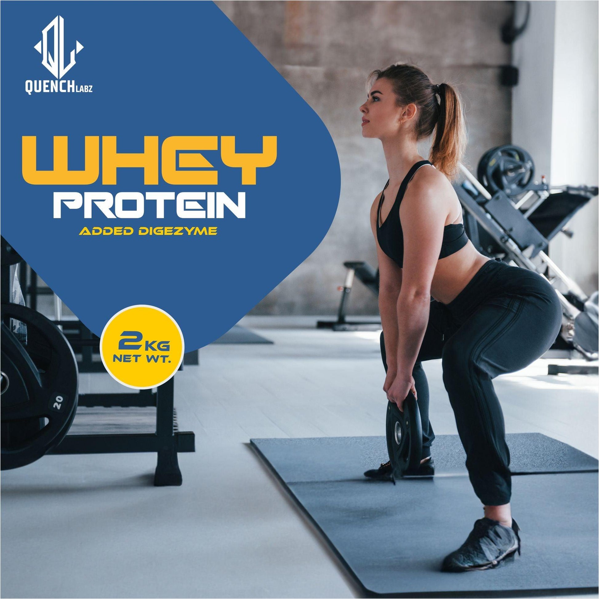 Premium Whey Protein 2 Kg + Steel Shaker Combo - Quenchlabz