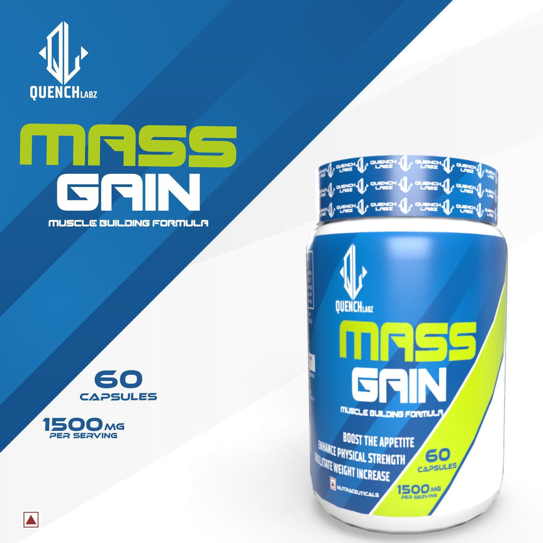 QuenchLabz - Mass Gain Capsules - Natural Ayurvedic Formula - Quenchlabz