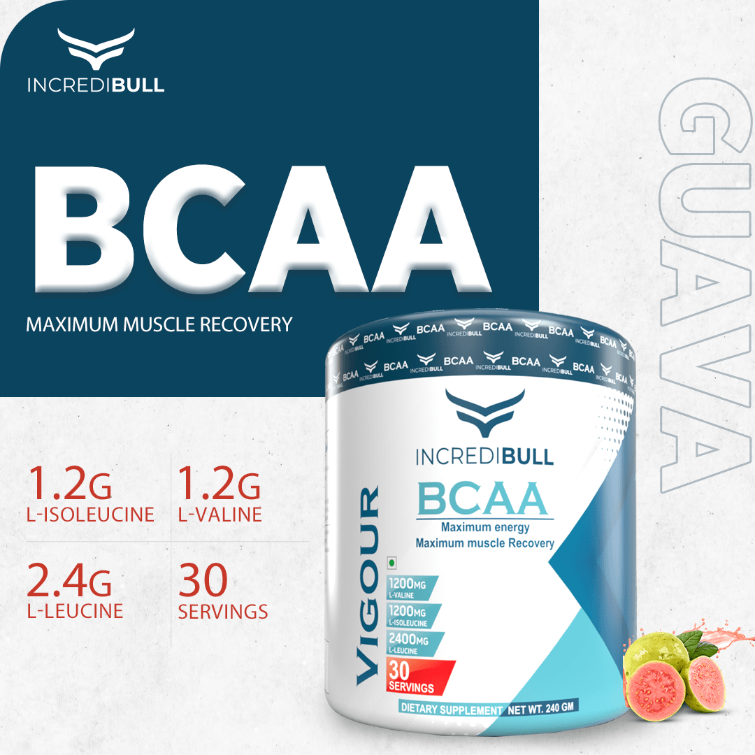 Vigour BCAA | 1.2 G L-Isoleucine | 1.2 G L-Valine | 2.4 g L-Leucine - Quenchlabz